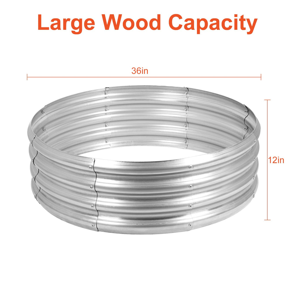 OUSHENG fire pit ring showing assembly pieces