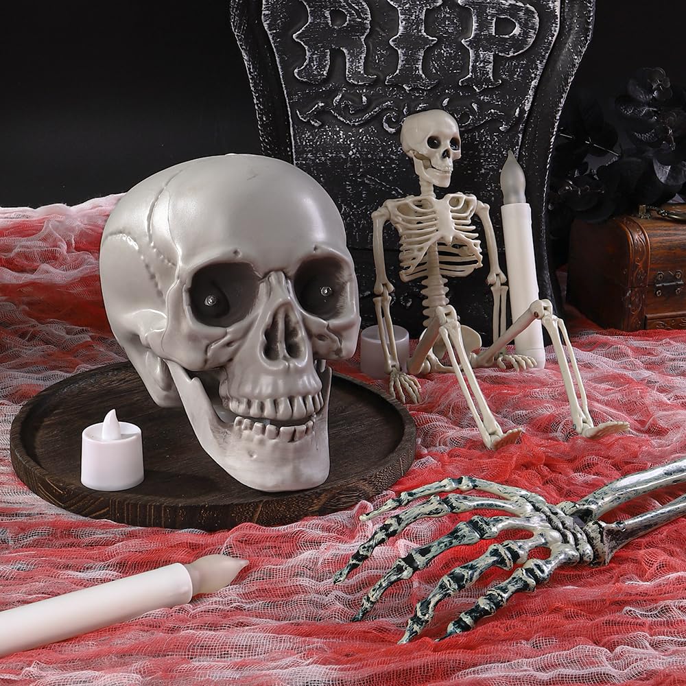 Outdoor display of Vellibring Halloween creepy cloth on a porch