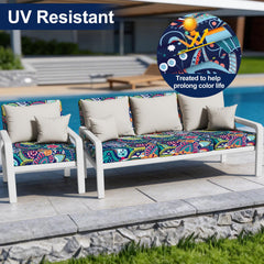 Outdoor furniture with Smiry waterproof cushion covers