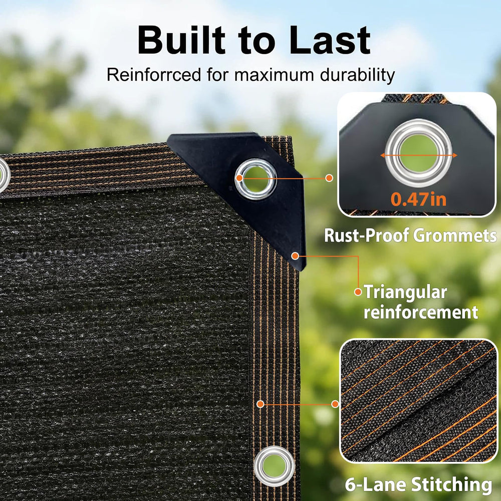 Outdoor installation of LCYFBE Shade Cloth on a patio