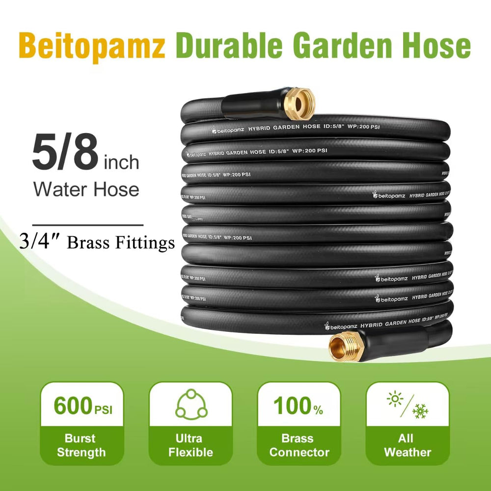 outdoor scene with beitopamz garden hose in use