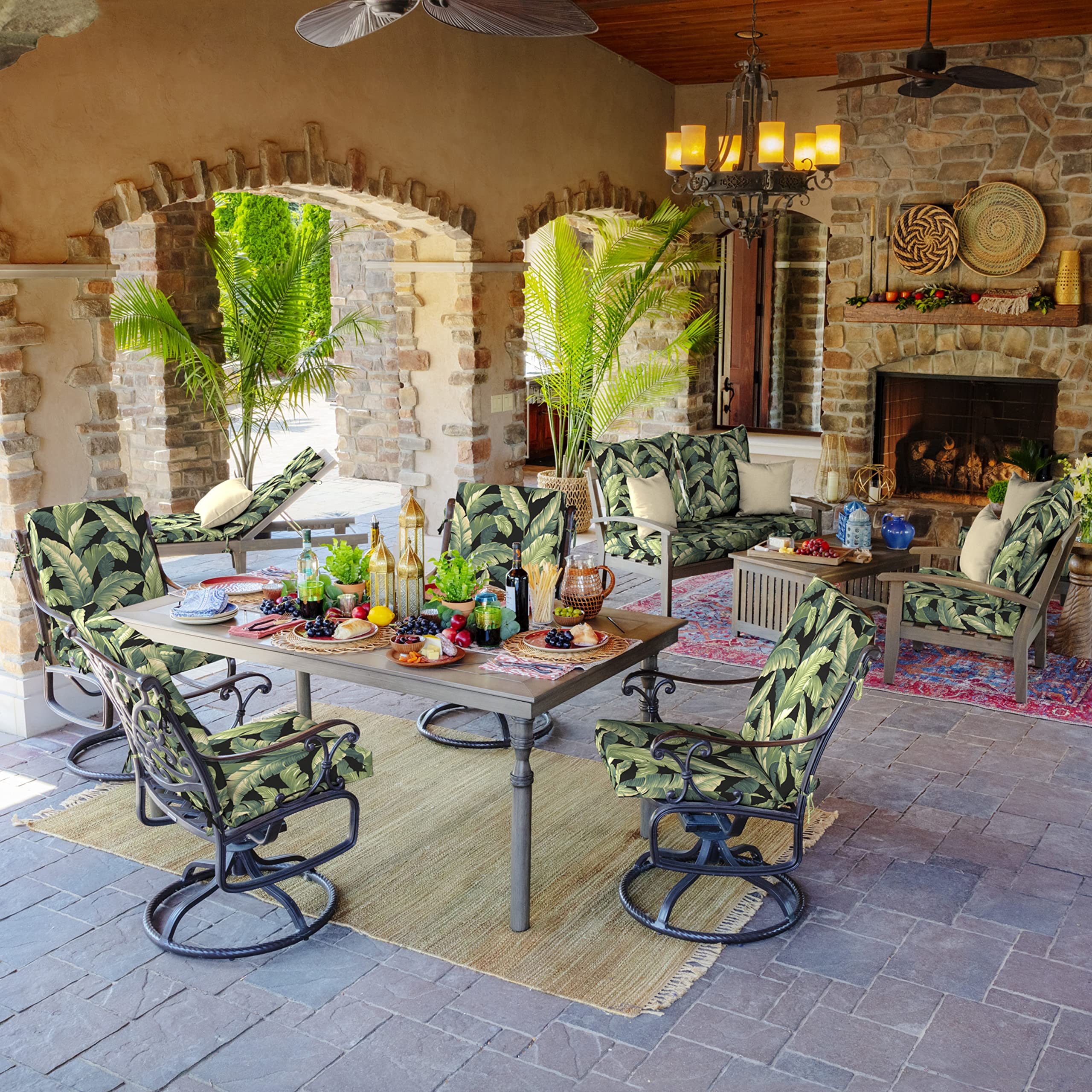 Outdoor seating with Arden Deep Seat Cushion Set Onyx Cebu