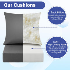 Outdoor setting with IASEAHK cushions on patio chairs