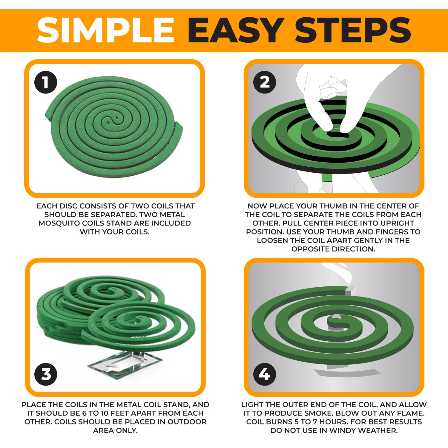 Outdoor setting with PRO mosquito coils on a patio