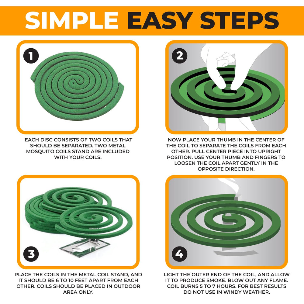 Outdoor setting with PRO mosquito coils on a patio