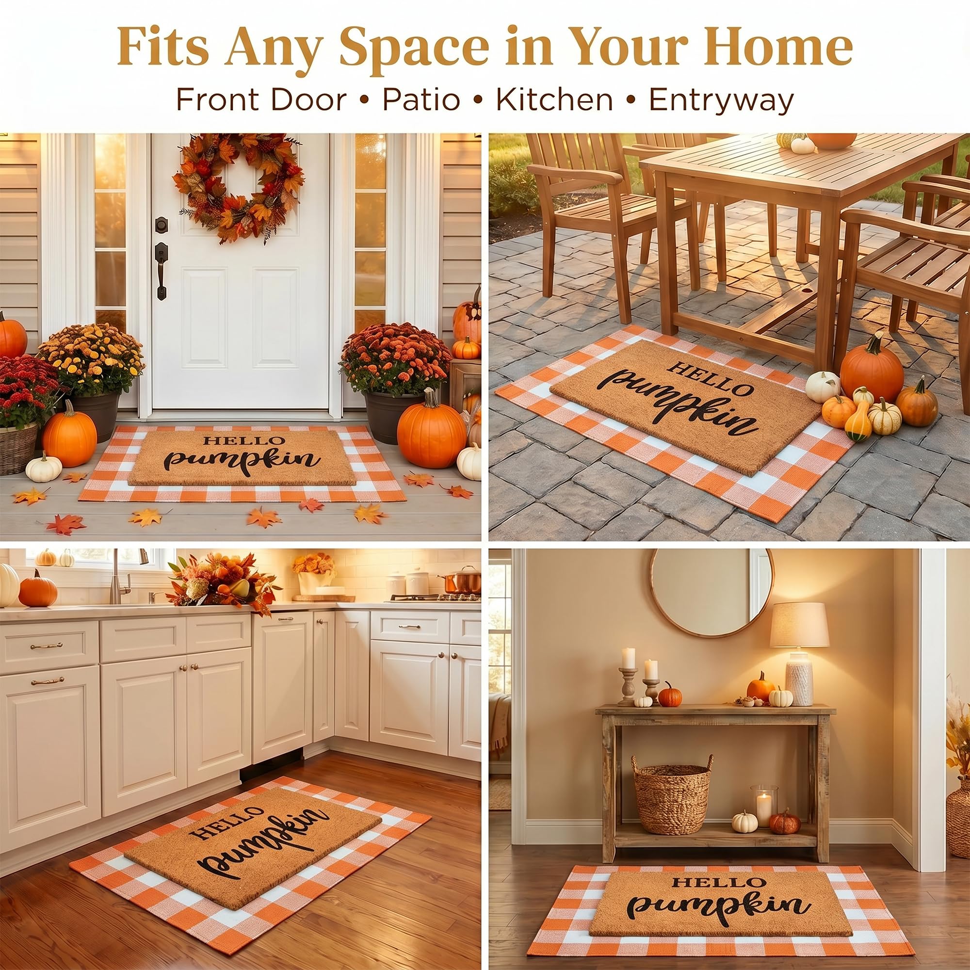 Outdoor setup of the Homydecor doormat combo