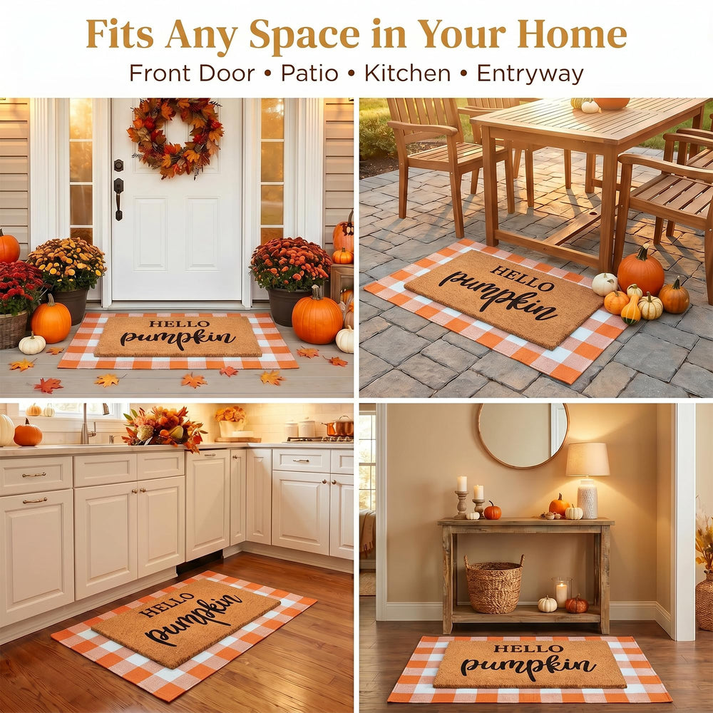Outdoor setup of the Homydecor doormat combo
