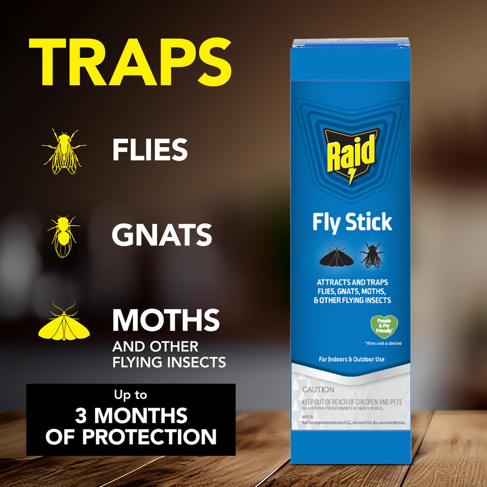 Outdoor use of Raid Fly Stick in a patio area