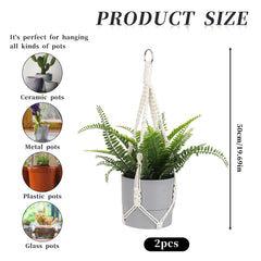 Outdoor use of Sliverdew macrame plant hanger with plants
