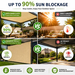 Outdoor view of ABOSUN sun shade cloth in use