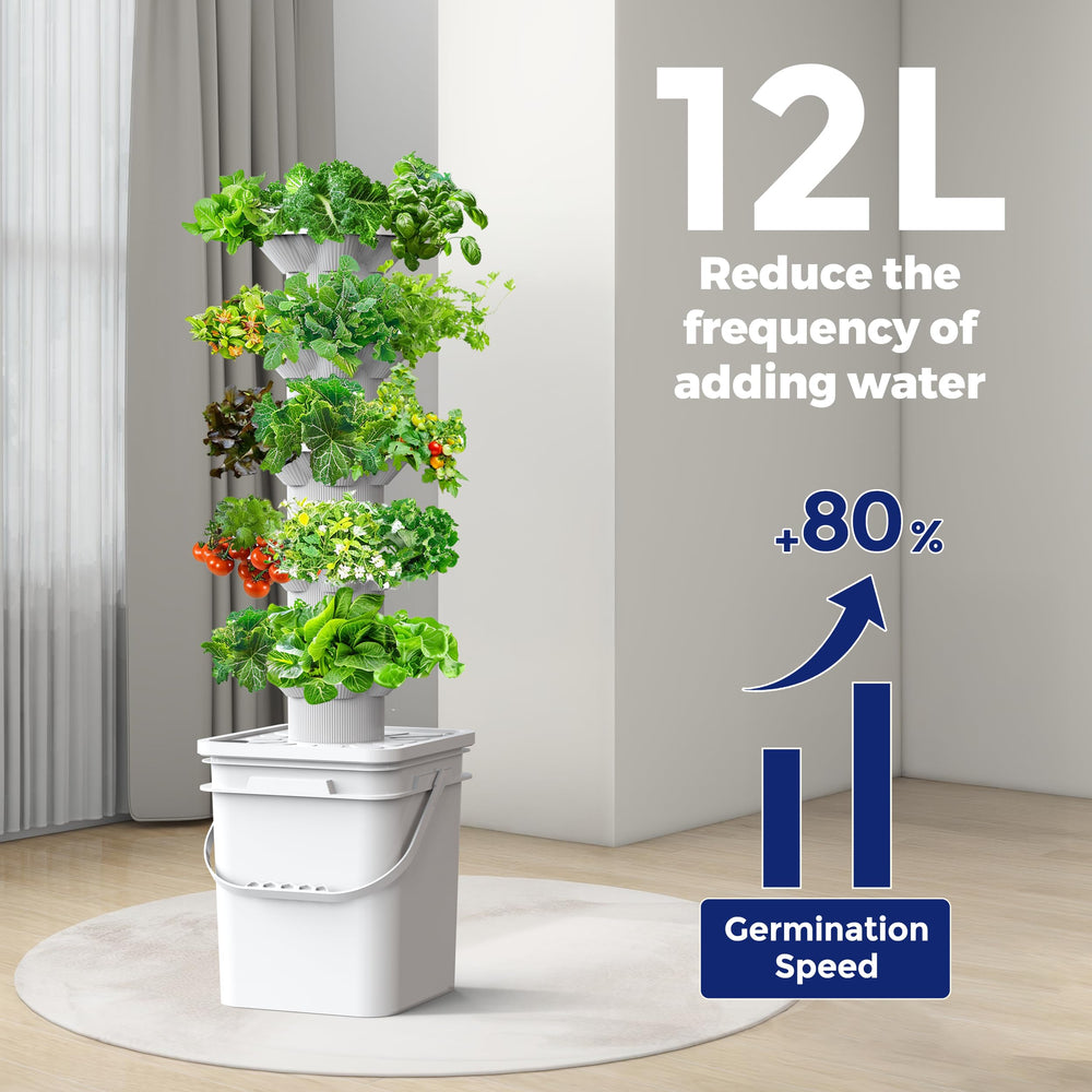 Outdoor view of sjzxuv Hydroponics Growing System with vegetables