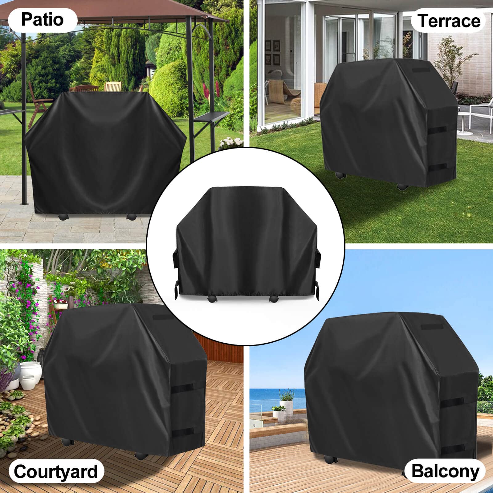OutdoorLines BBQ Grill Cover 72 inches on a grill
