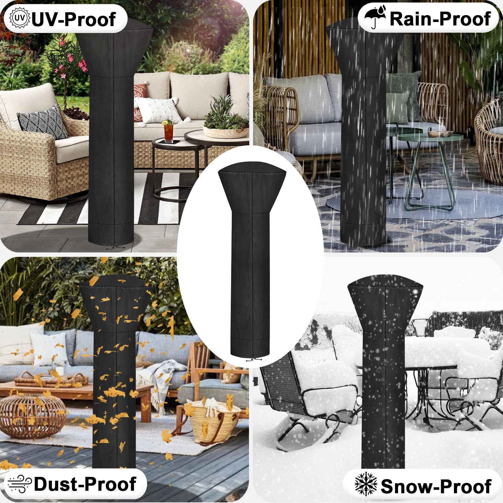 OutdoorLines Patio Heater Cover folded in storage bag