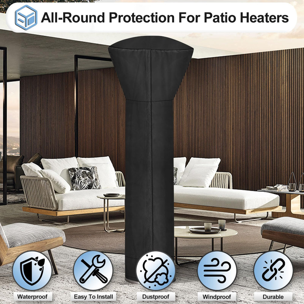 OutdoorLines Patio Heater Cover with elastic draw cord detail