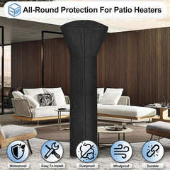 OutdoorLines Patio Heater Cover with elastic draw cord detail