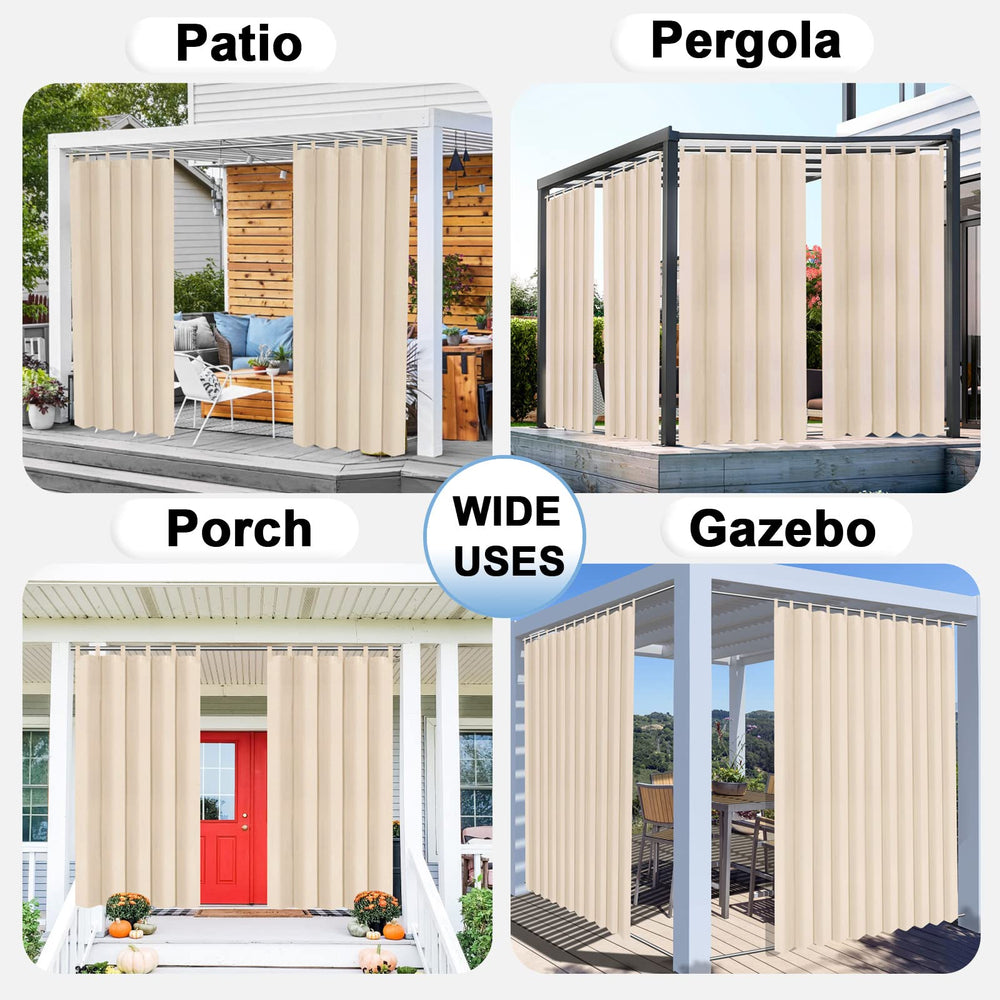 OutdoorLines Waterproof Outdoor Curtains folded for storage