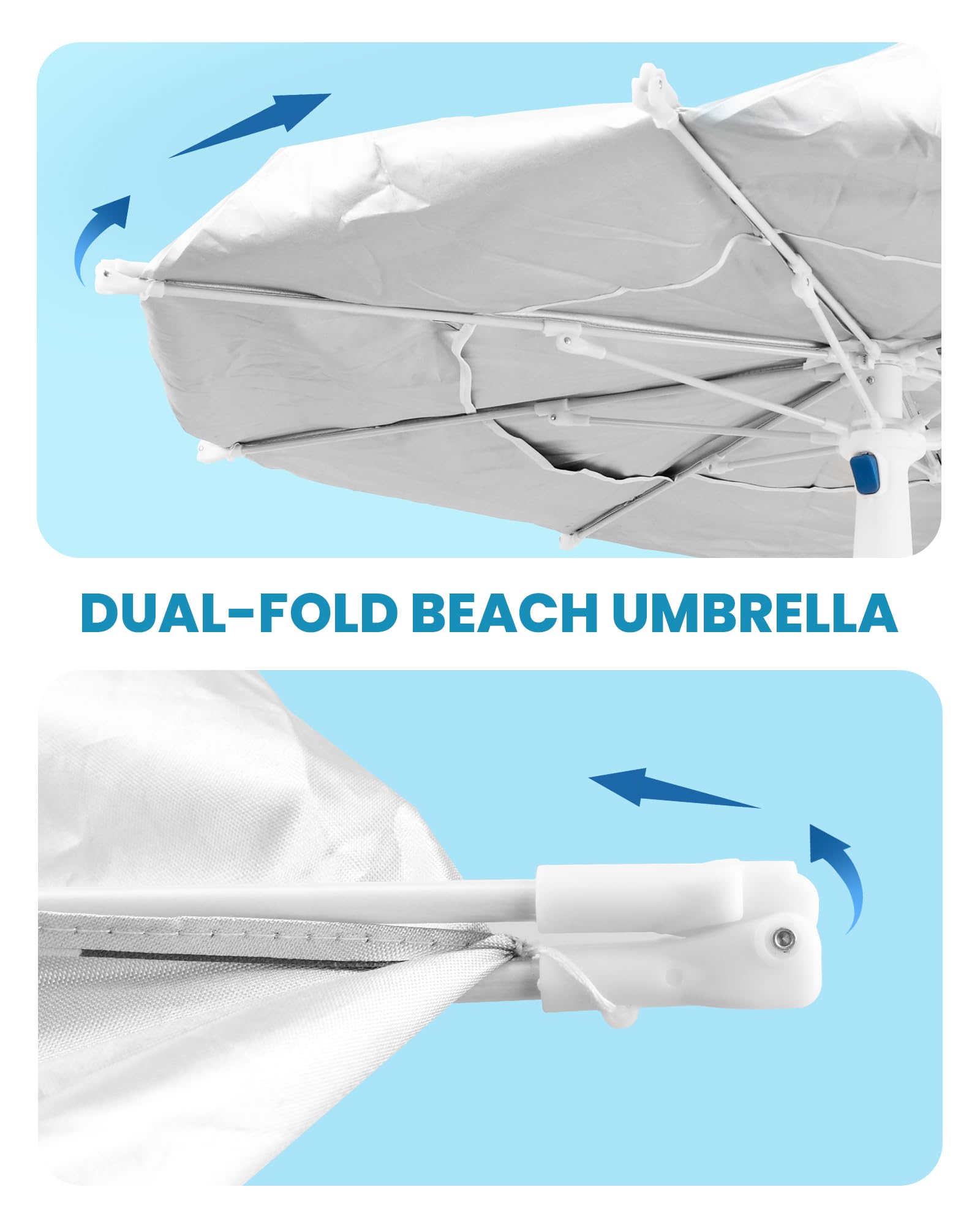 OutdoorMaster beach umbrella setup on patio
