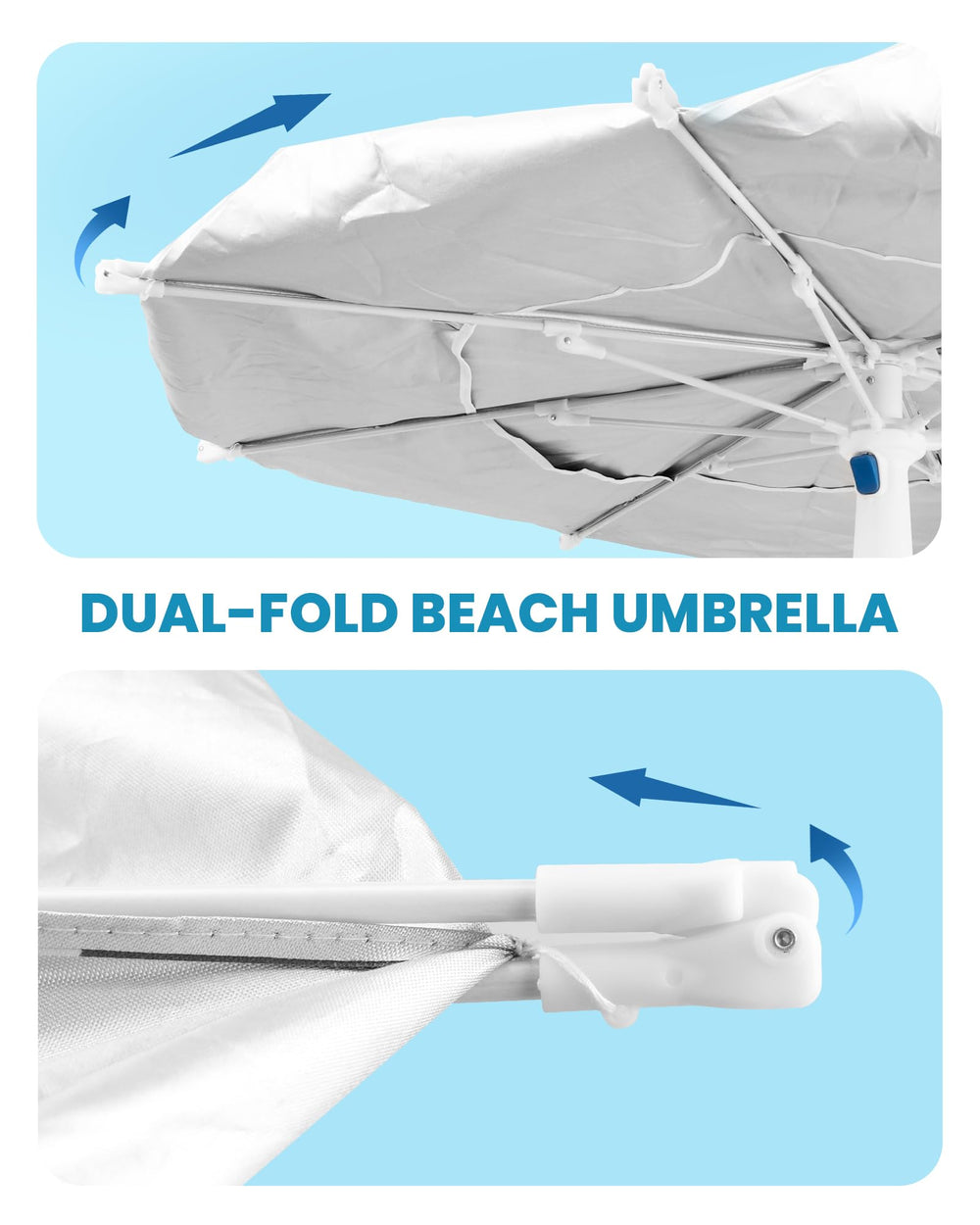 OutdoorMaster beach umbrella setup on patio