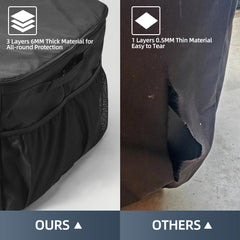 Outer pockets of TRAVELIT Grill Carry Bag holding grilling tools
