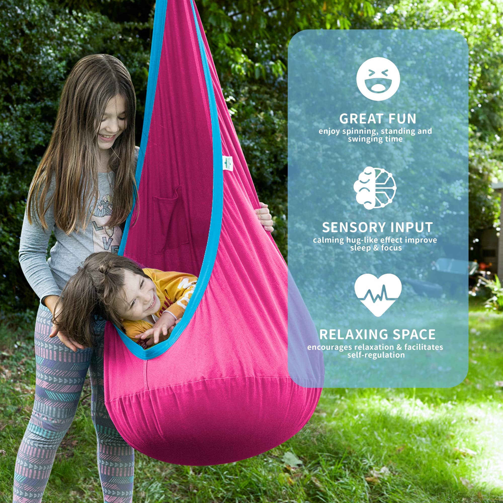 OUTREE Kids Pod Swing Seat close-up of reinforced edges