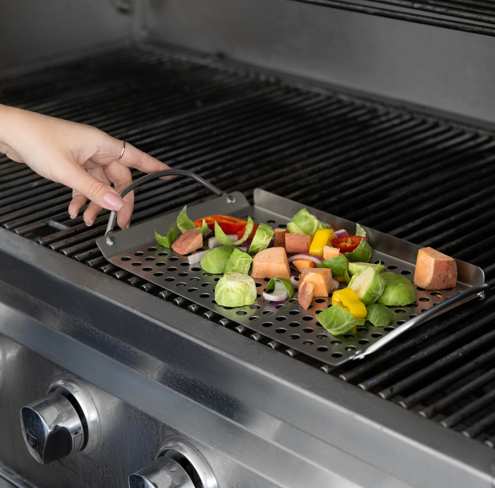 Outset Grill Topper showing perforated surface