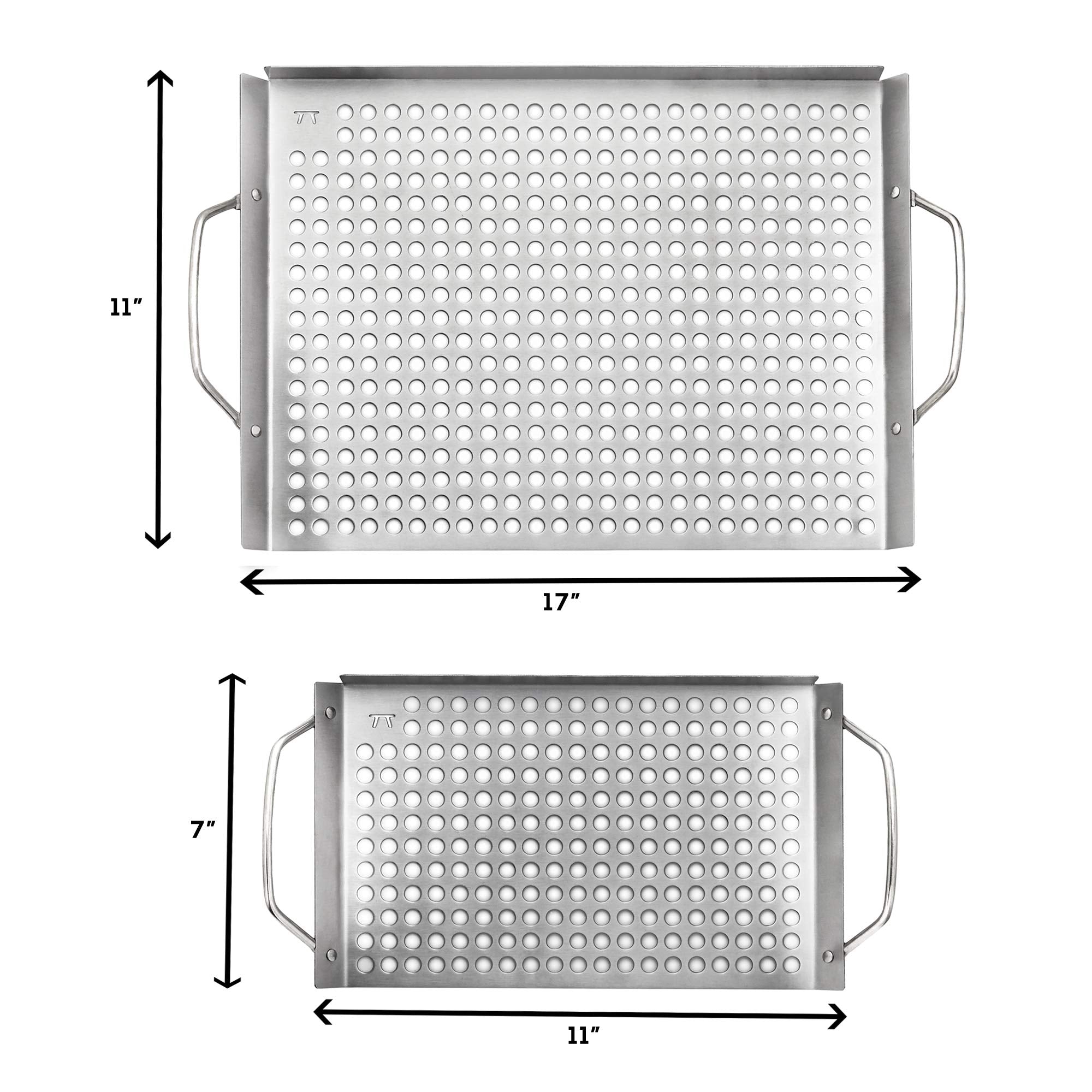 Outset grill toppers stacked for storage