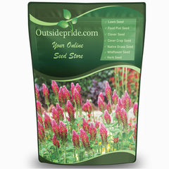 Outsidepride Crimson Clover Seeds 2 lb package front view