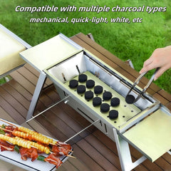 Outspell Portable Charcoal Grill in use at a picnic