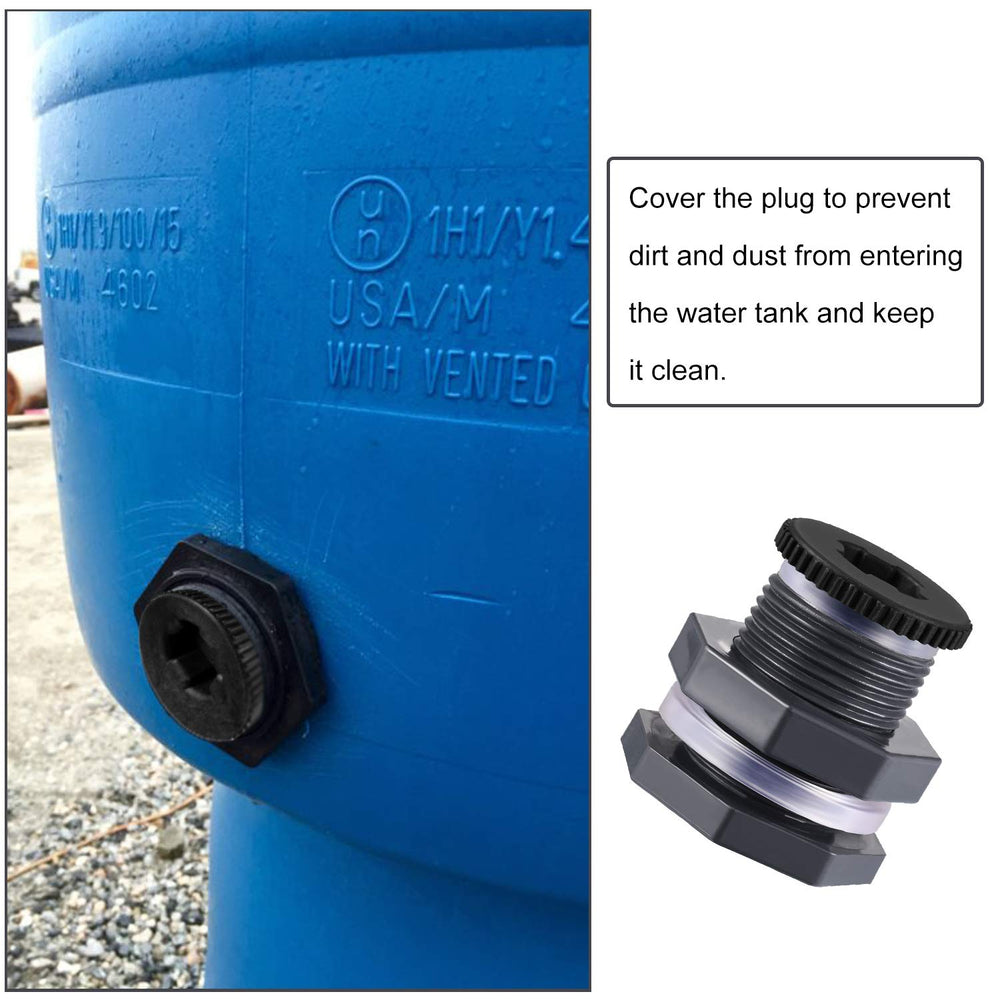 Outus package of 2pcs 3/4 Inch PVC fittings and plugs