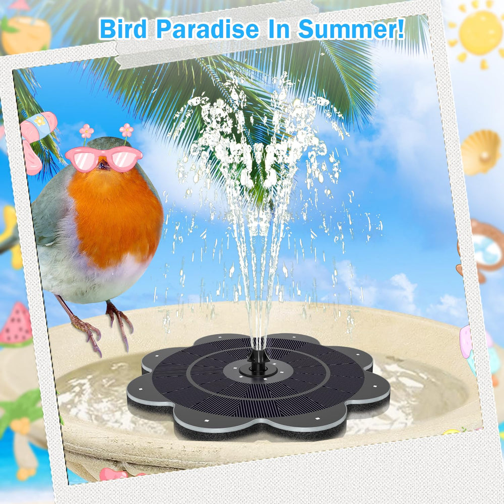 Overall view of GAIZERL Solar Fountain in outdoor decor