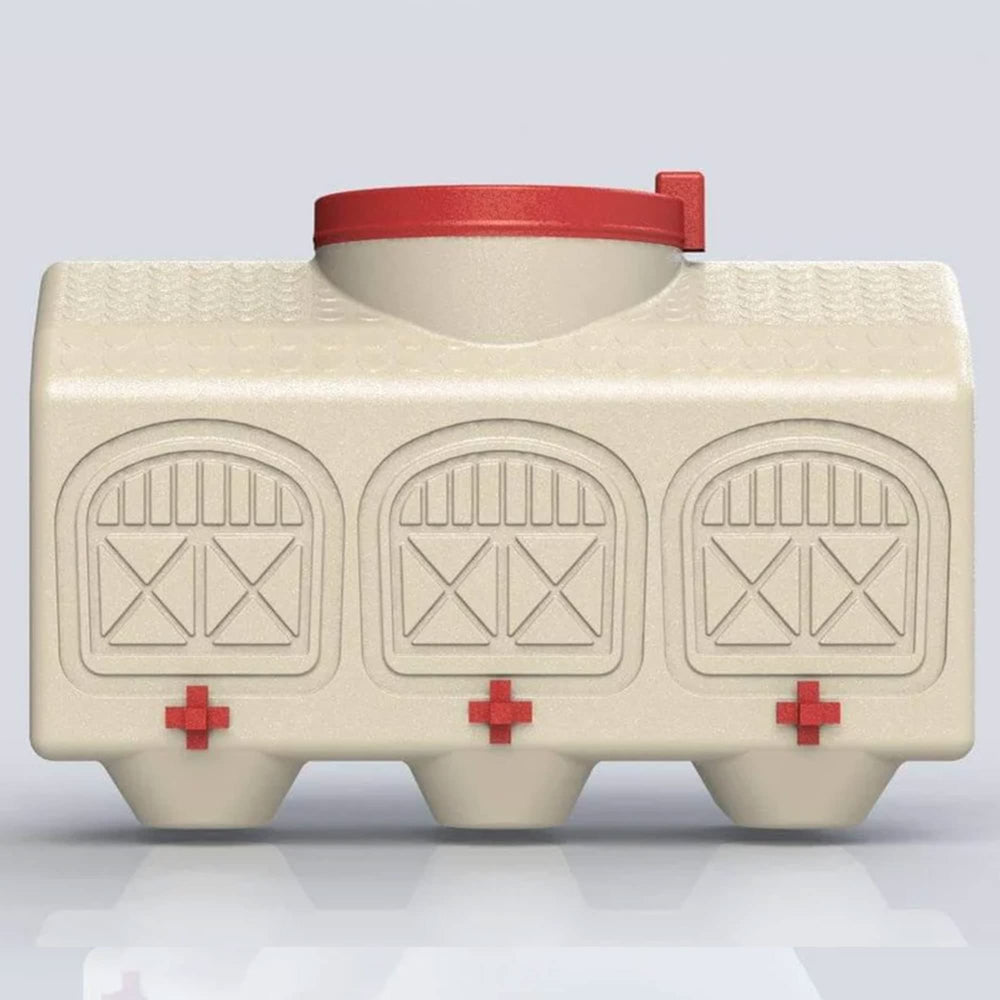 OverEZ Chicken Waterer with clean water ready for chickens