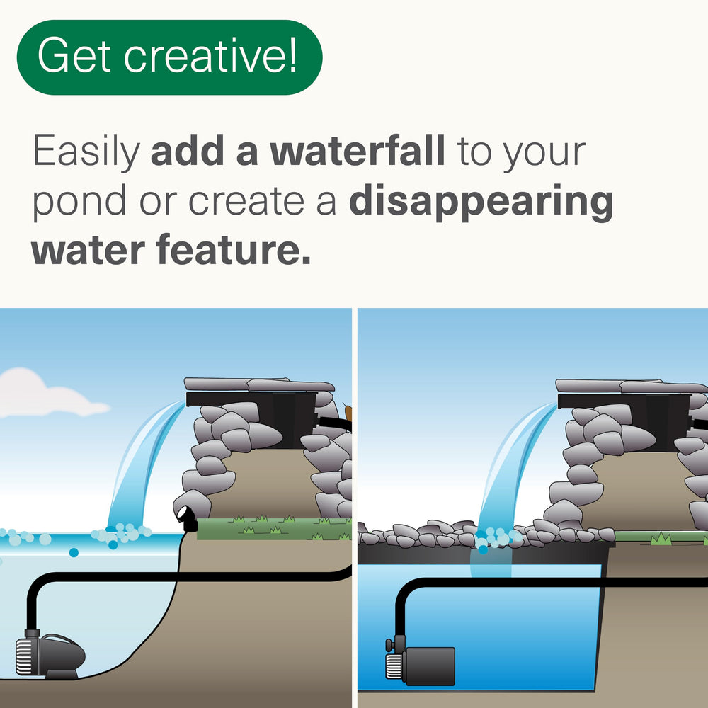 Overview of Smartpond Waterfall Spillway demonstrating durability