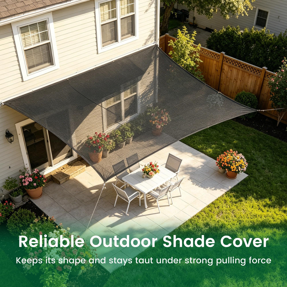 Overview of Xlimin Shade Cloth in use at a patio