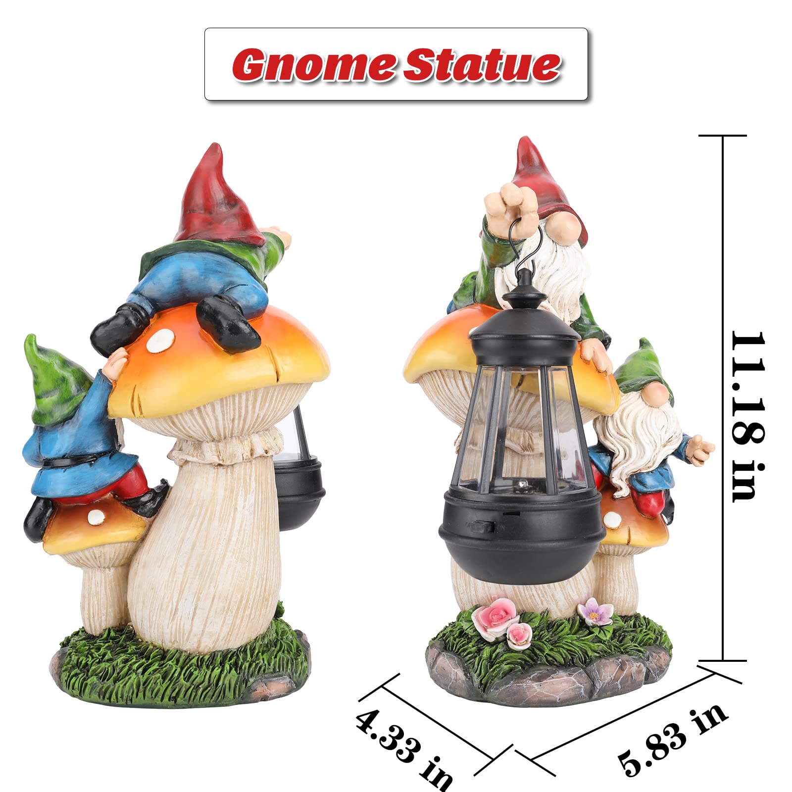 Ovewios Gnome Garden Decor in a garden setting
