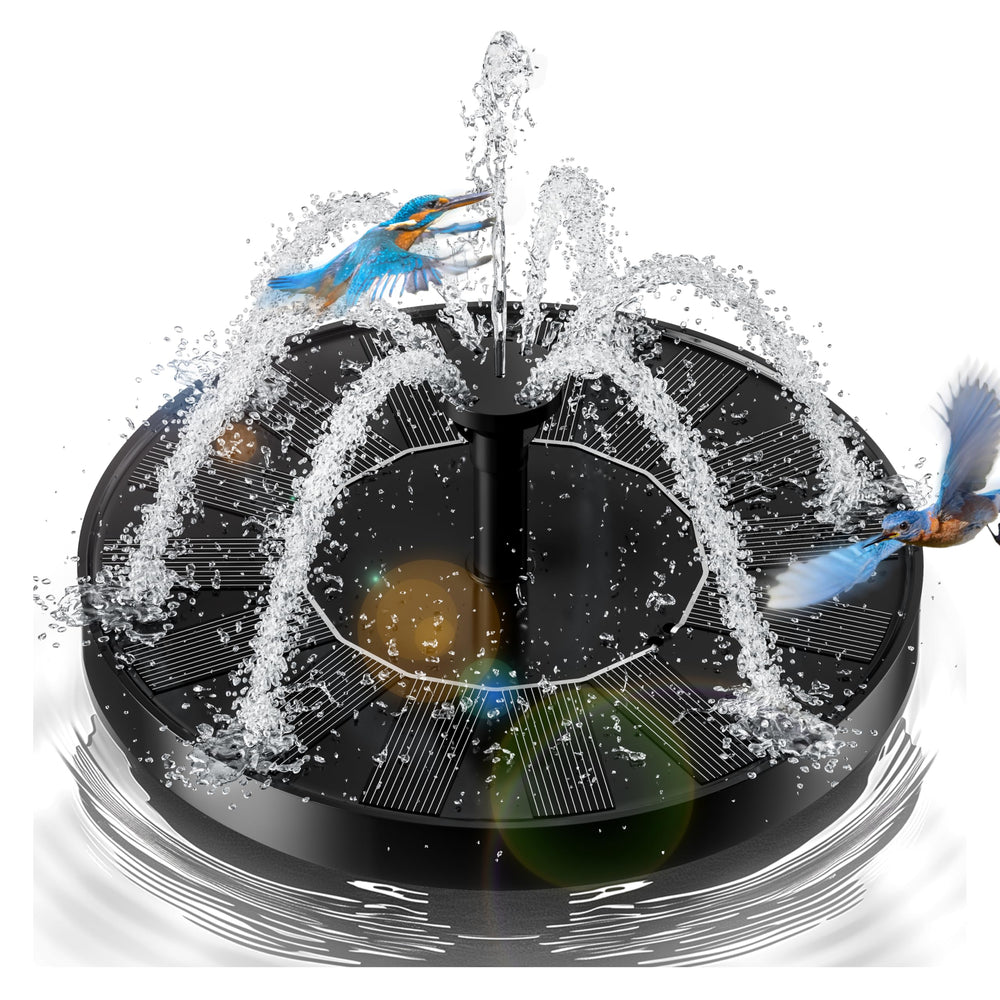 OVIBIRD Solar Bird Bath Fountain 2.5W black model front view