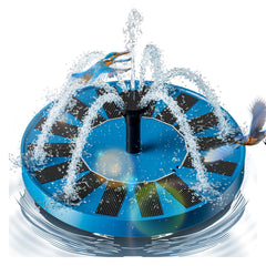 OVIBIRD Solar Bird Bath Fountain blue model front view