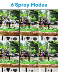 OVIBIRD Solar Fountain operational in a bird bath
