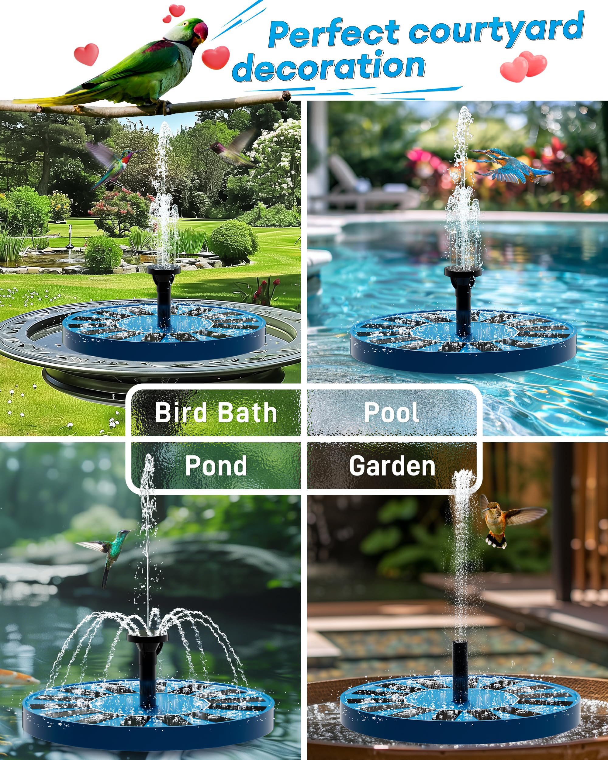 OVIBIRD Solar Fountain packaging front view