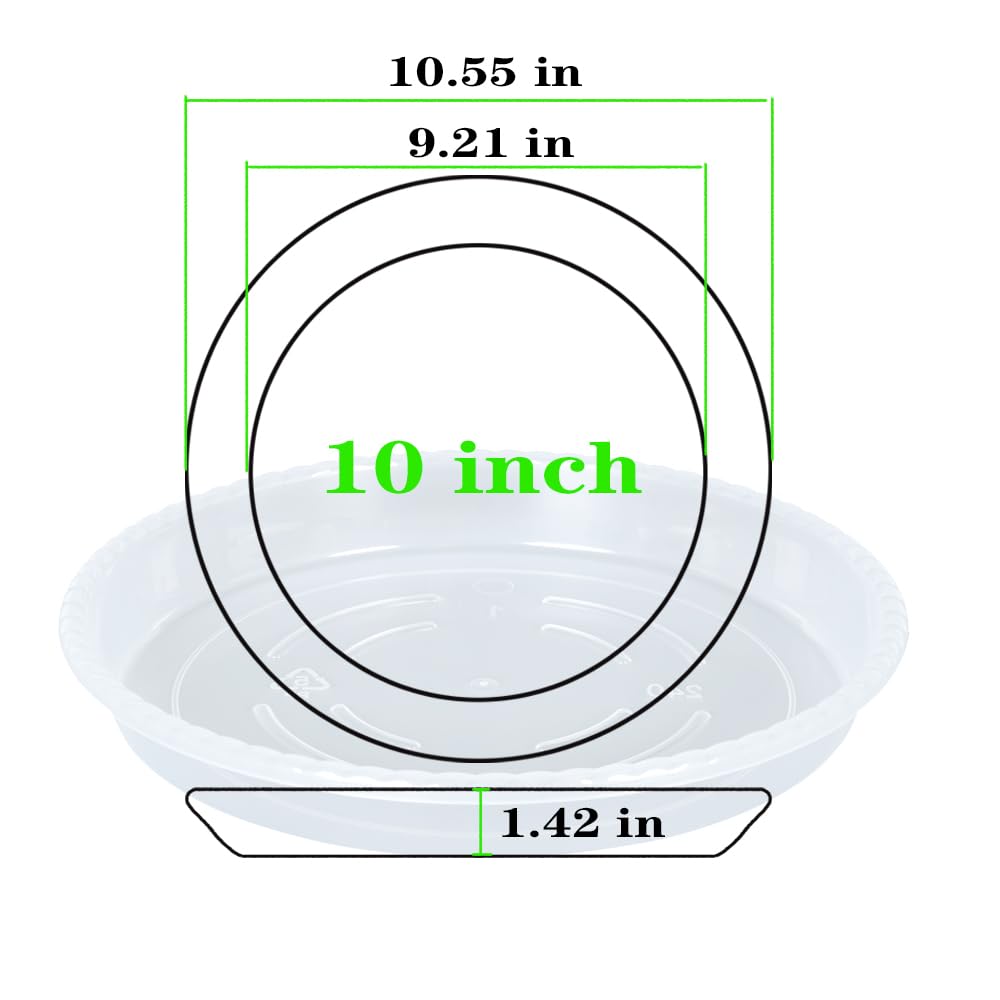 OVZILKI 10 inch plant saucer stacked for storage