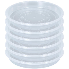OVZILKI 8 inch clear plastic plant saucer front view