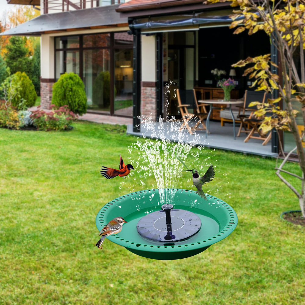OVZILKI Bird Bath Bowl with birds drinking water