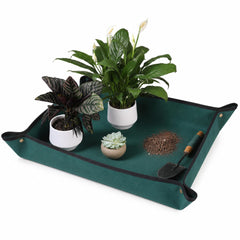 Owl Focus Repotting Mat green colour front view