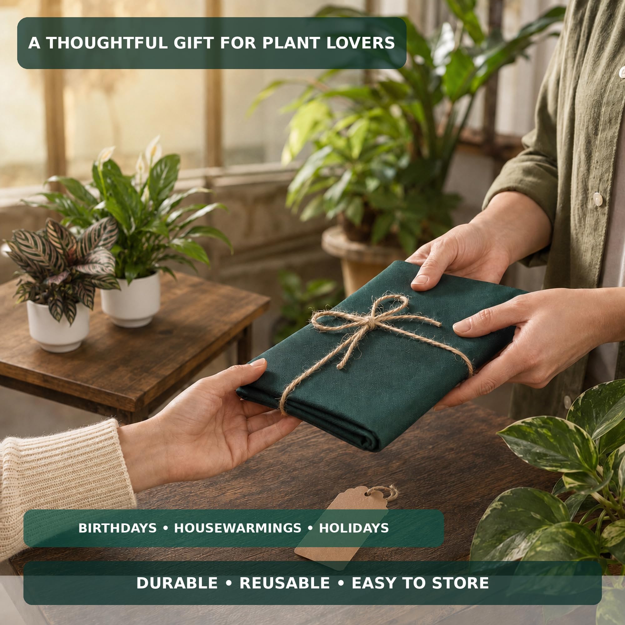 Owl Focus Repotting Mat in outdoor gardening setting
