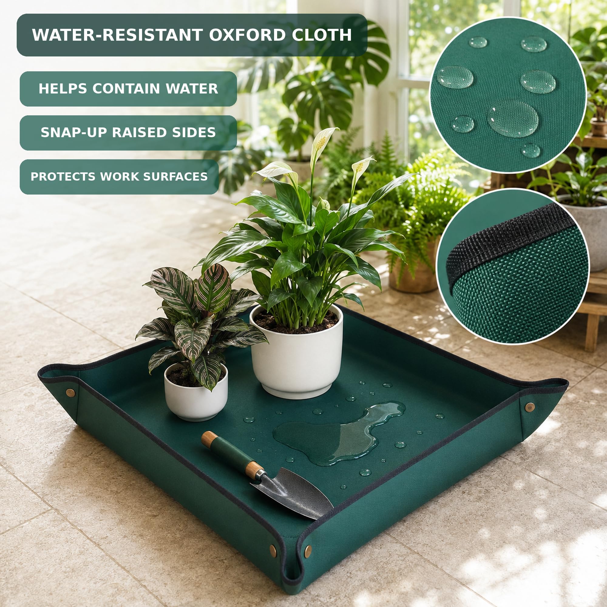 Owl Focus Repotting Mat showing snap button corners