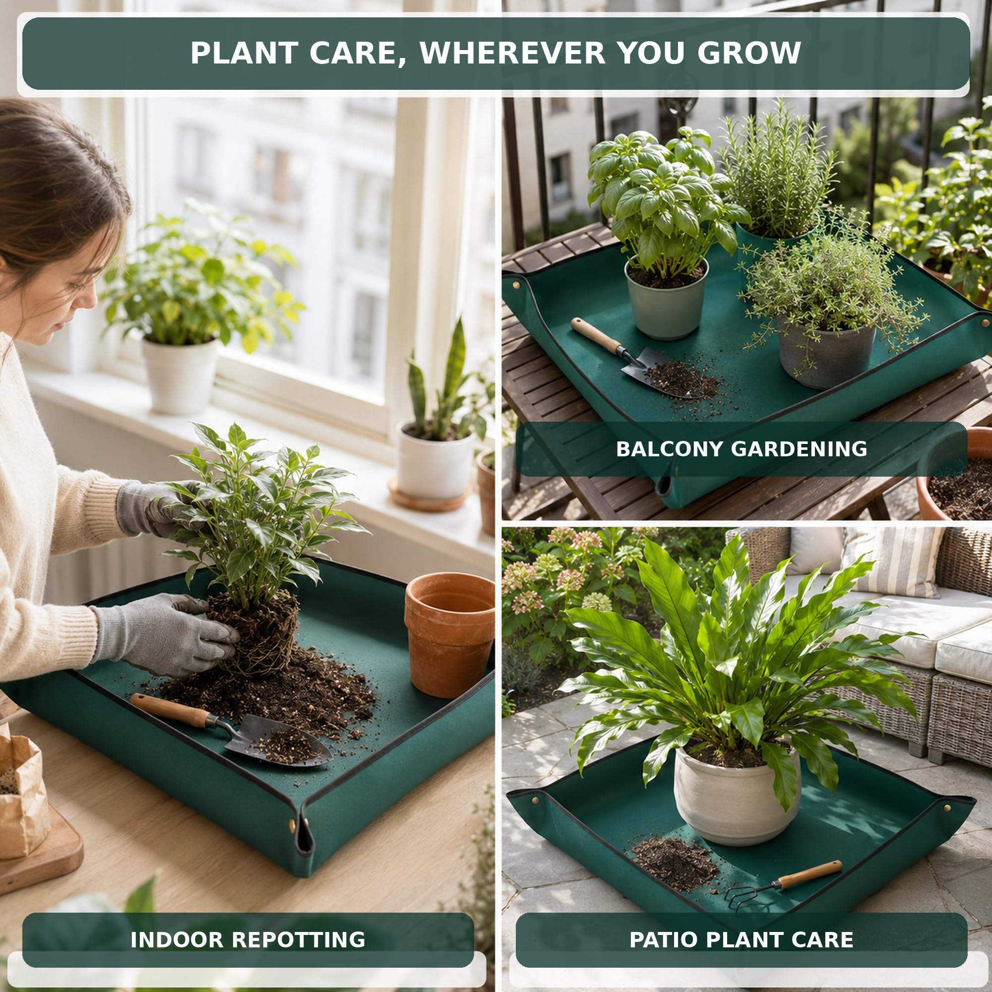 Owl Focus Repotting Mat with saucer included