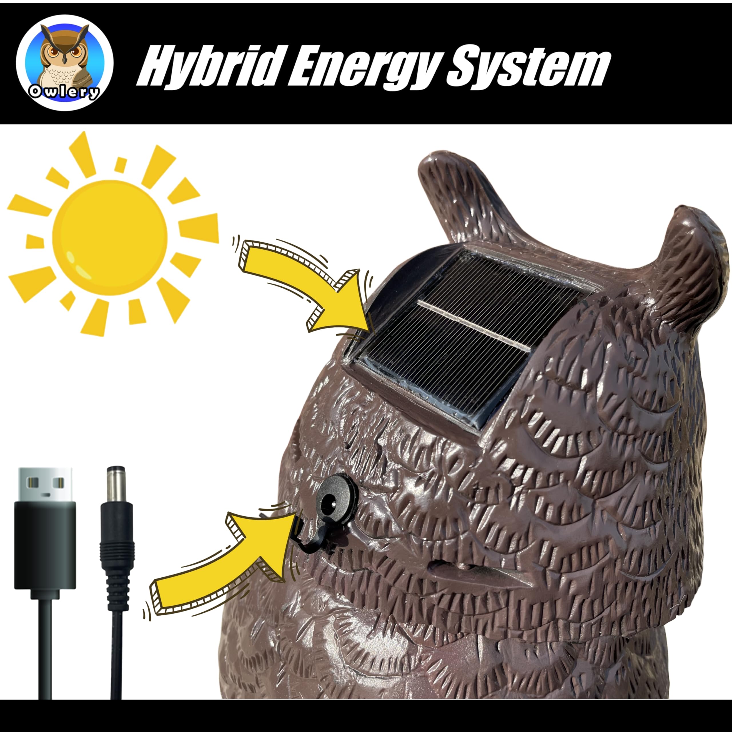 Owlery Solar Owl in silent mode