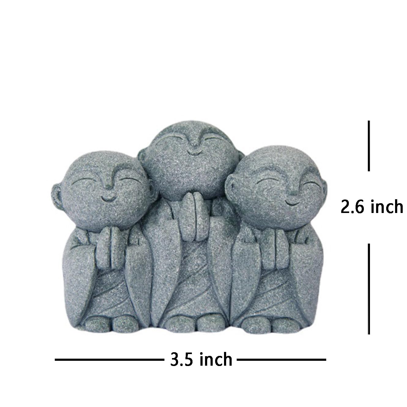OwMell Jizo Monk Buddha Statue on a window sill