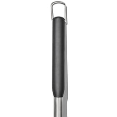 OXO grill brush handle with soft grip and hanging loop