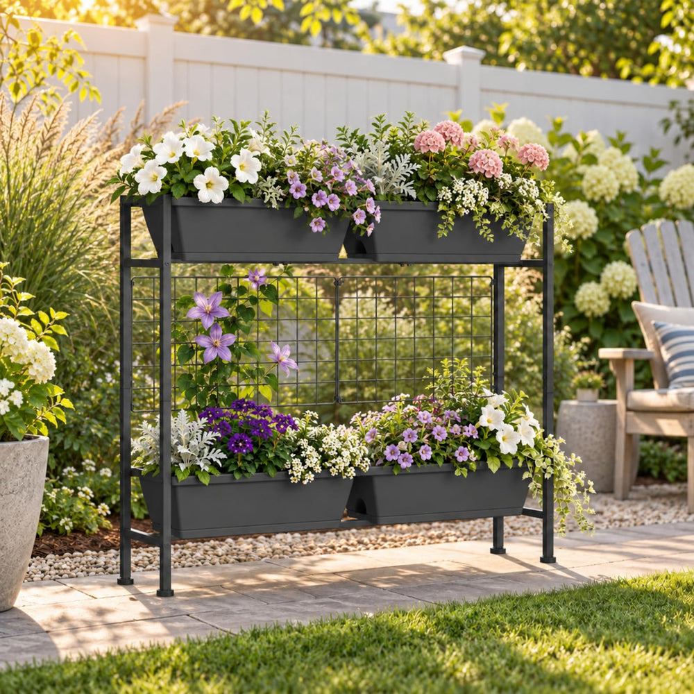 OYEAL Raised Garden Bed displayed on a patio