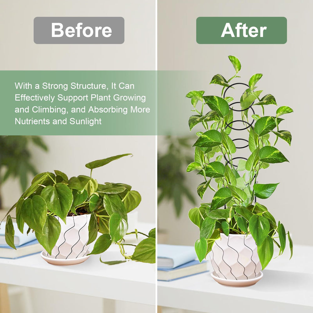 OYOEETD Small Metal Trellis Set with potted plant